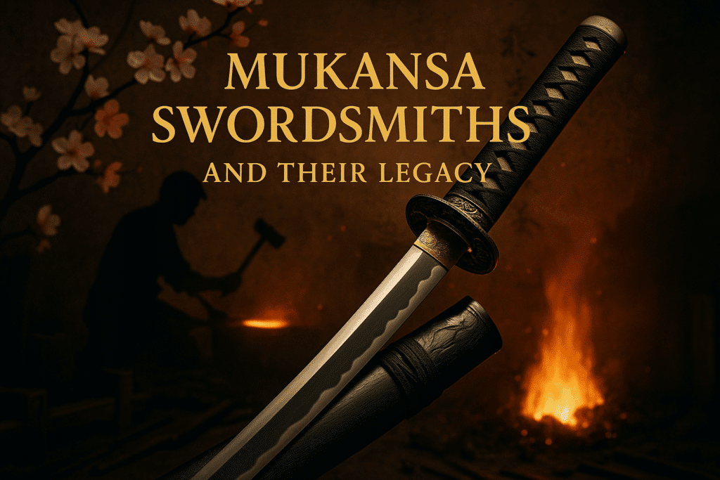 alt_text: A serene cover depicting a katana and swordsmith, highlighting Mukansa's rich craftsmanship and legacy.