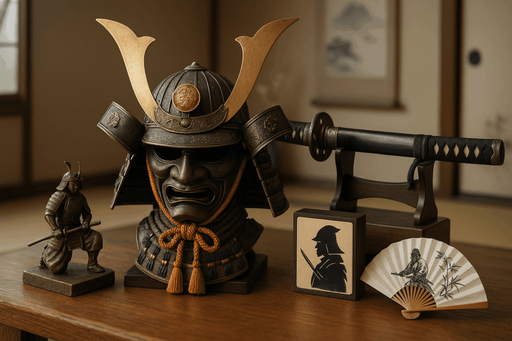 alt_text: Elegant samurai gifts showcased, embodying tradition and artistry with serene Japanese aesthetics.