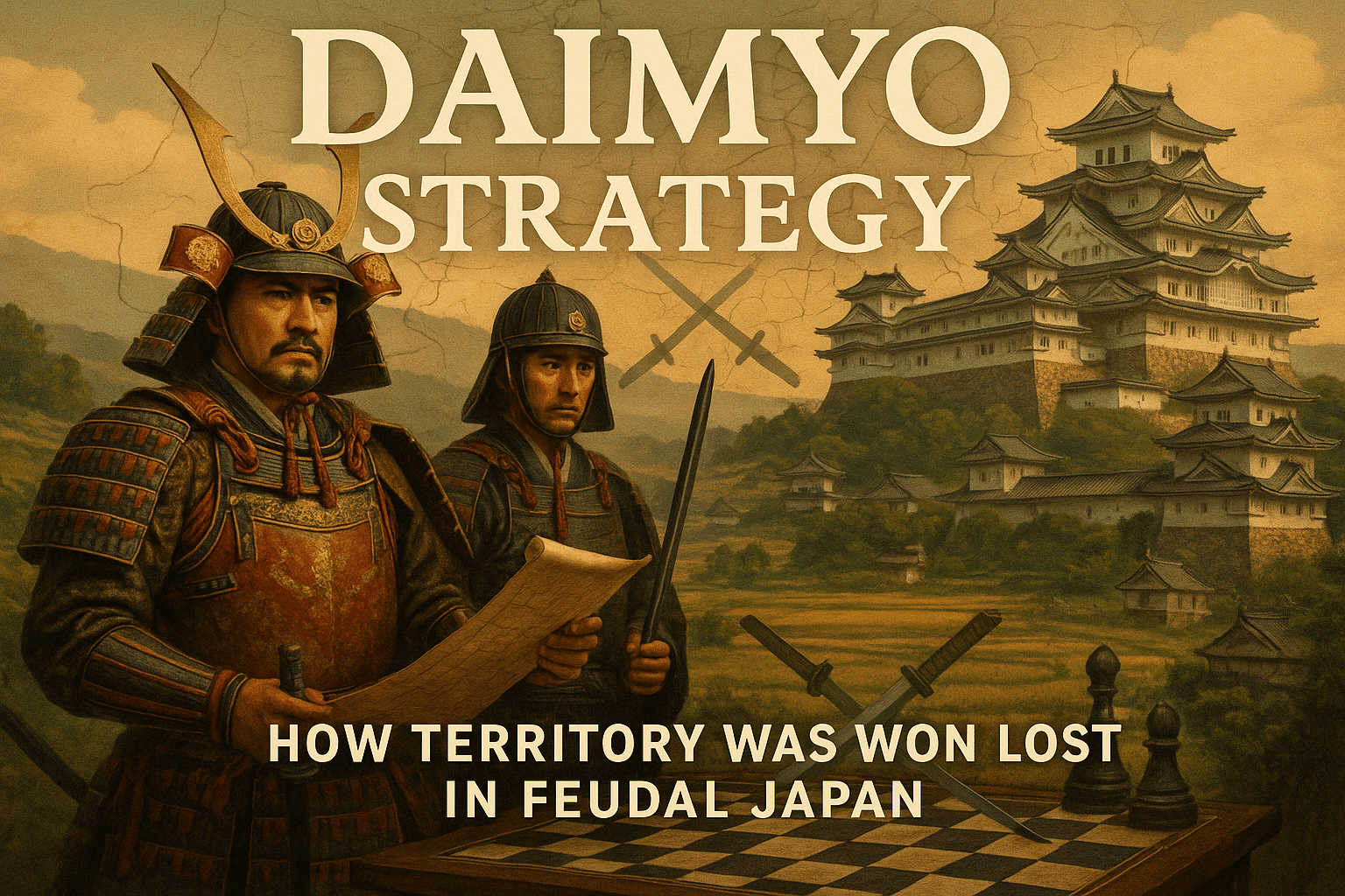 **alt_text:** Cover image depicting feudal Japan's daimyo, samurai, and strategic power struggles over territory.